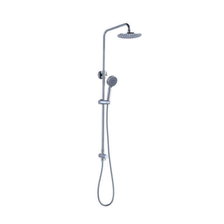 Nero Dolce Round Twin Shower Bottom Inlet Chrome