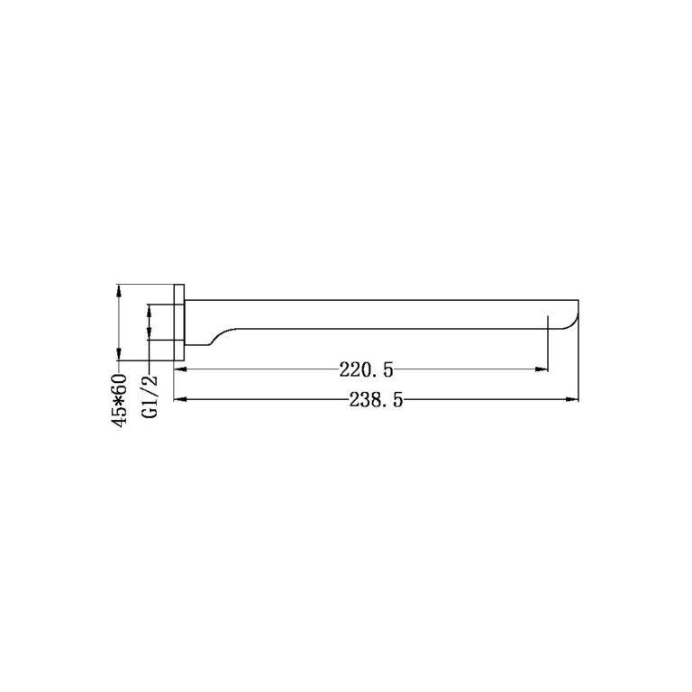 Nero Celia Fixed Bath Spout