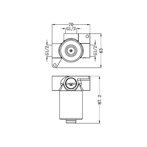 Nero Kara/Opal Progressive Shower Mixer Body