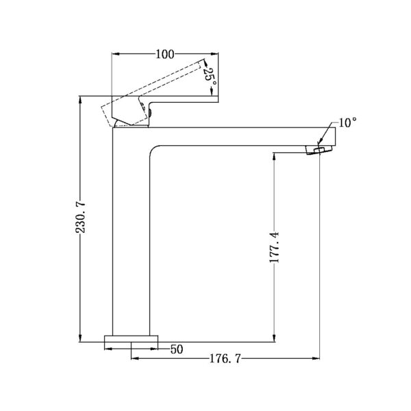 Nero Ecco Tall Basin Mixer
