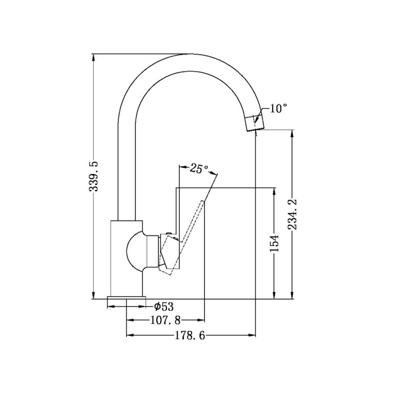 Nero Ecco Kitchen Mixer