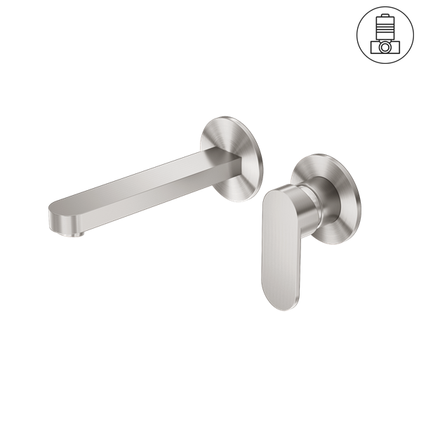 Nero Ecco Wall Basin/bath Mixer Separate Back Plate