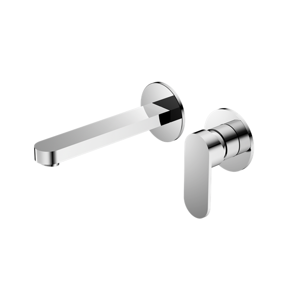 Nero Ecco Wall Basin/bath Mixer Separate Back Plate