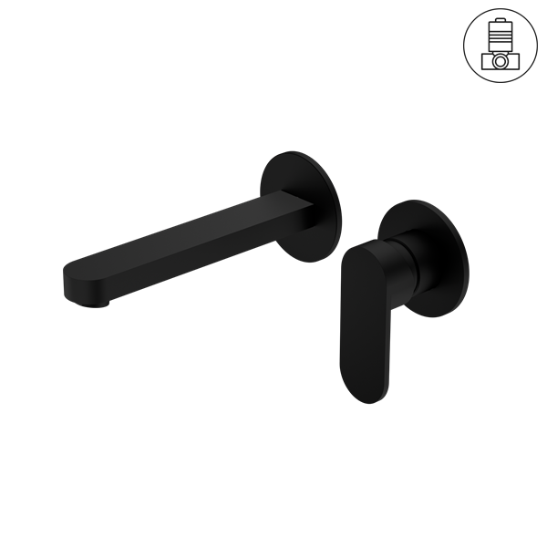 Nero Ecco Wall Basin/bath Mixer Separate Back Plate