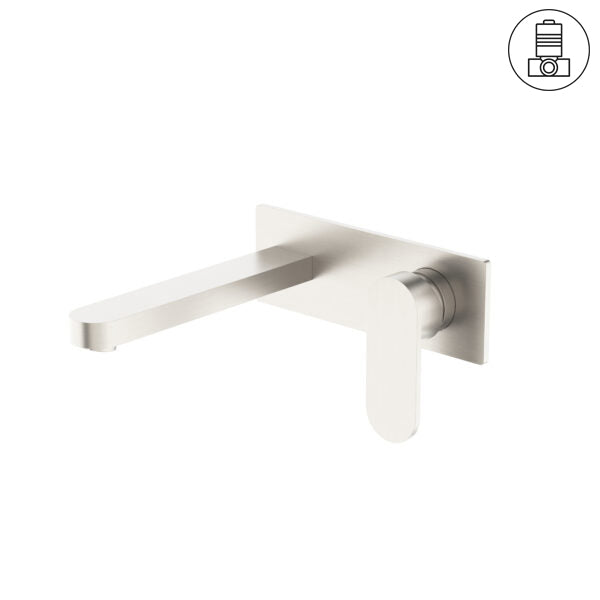 Nero Ecco Wall Basin/Bath Mixer