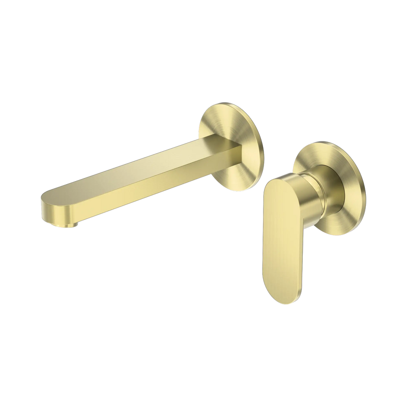 Nero Ecco Wall Basin/Bath Mixer Separate Back Plate