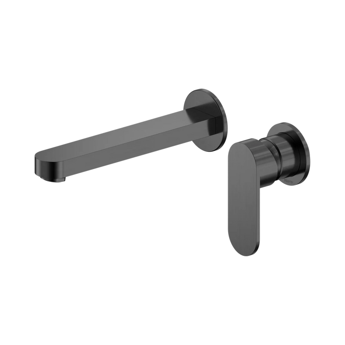 Nero Ecco Wall Basin/Bath Mixer Separate Back Plate