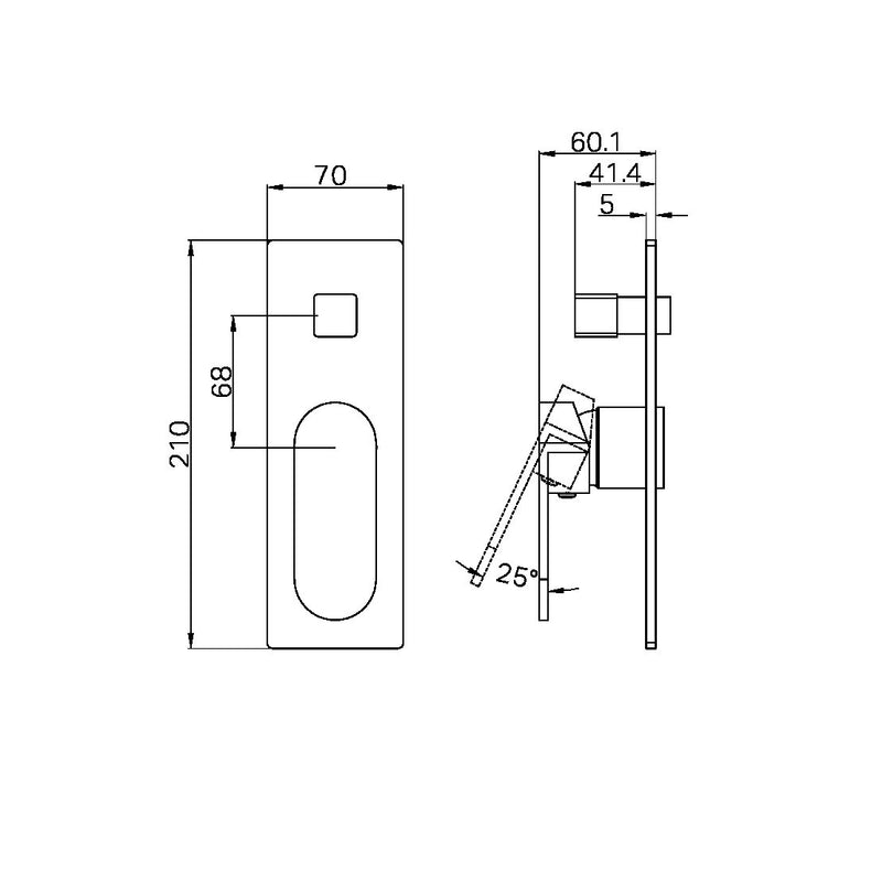 Nero Ecco Shower Mixer with Divertor Trim Kits