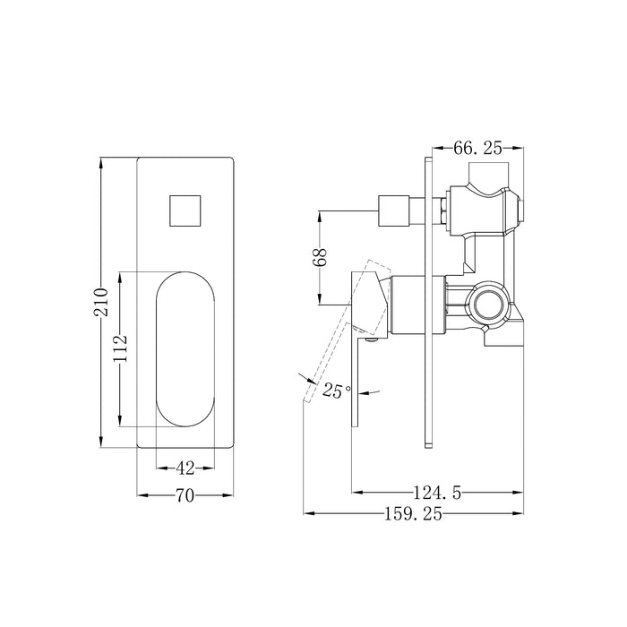 Nero Ecco Shower Mixer With Diverter