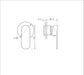Nero Ecco Shower Mixer 80mm Round Plate