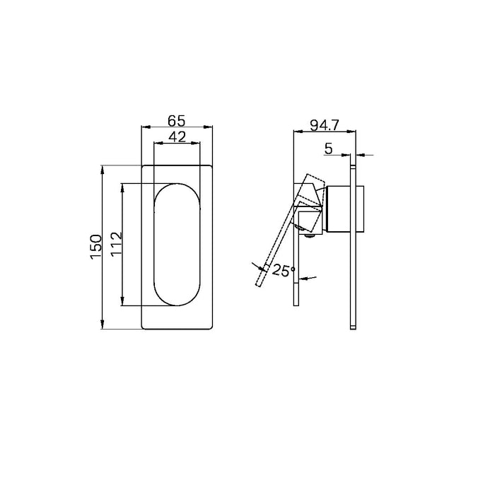 Nero Ecco Shower Mixer Trim Kits