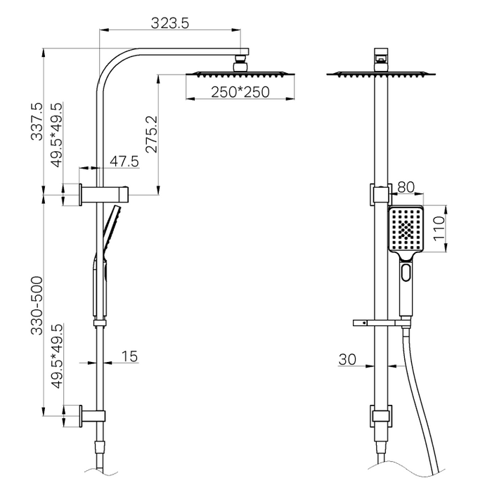 Nero Celia Twin Shower