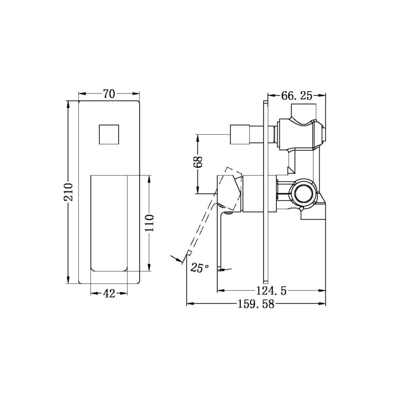 Nero Celia Shower Mixer with Divertor