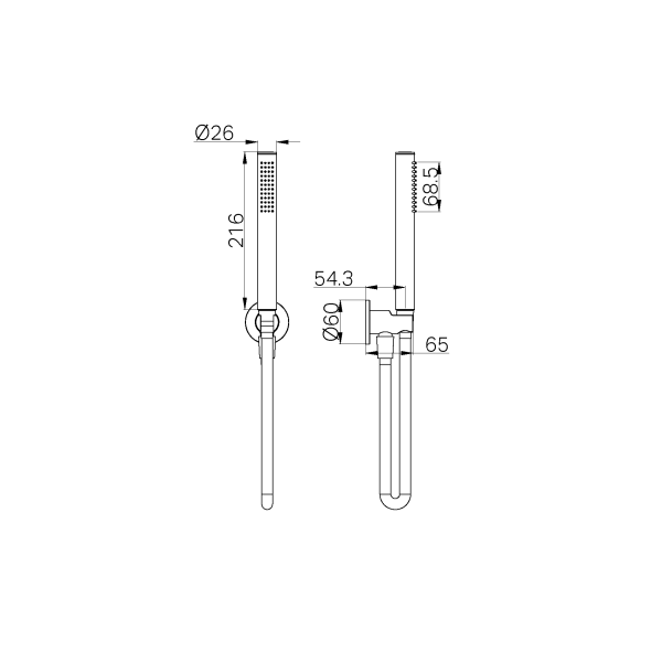 Nero Slim Shower on Bracket