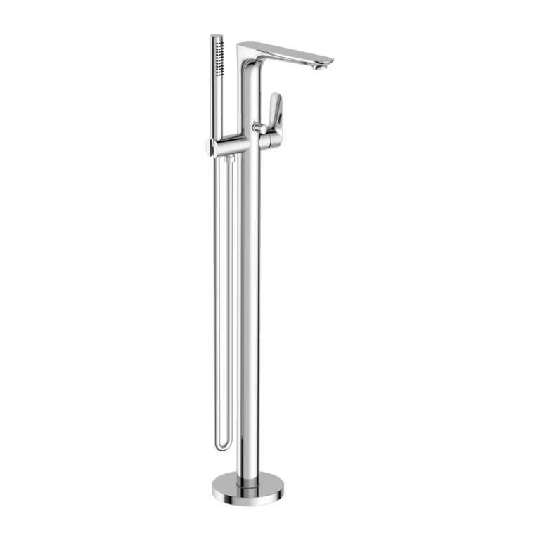 Nero Bianca Freestanding Bath Mixer with Hand Shower