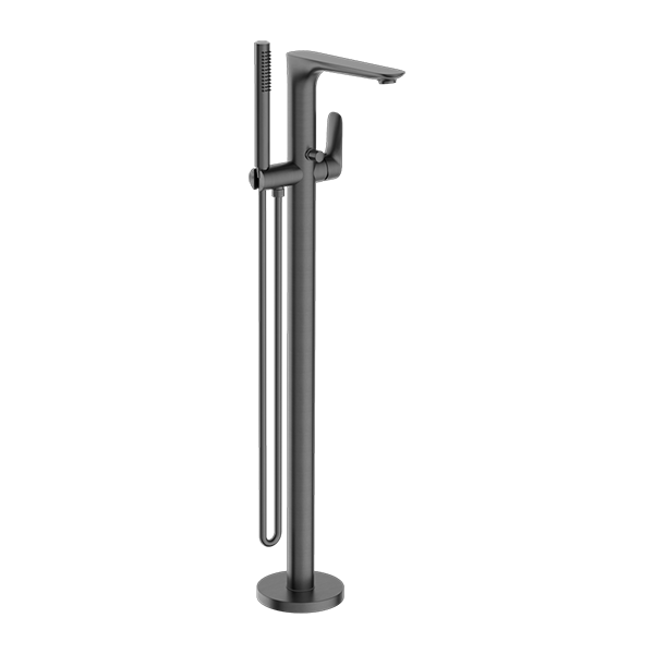 Nero Bianca Freestanding Bath Mixer with Hand Shower