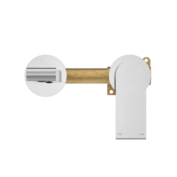 Nero Bianca Wall Basin/Bath Mixer Separate Back Plate