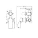 Nero Bianca Shower Mixer With Divertor Separate Back Plate