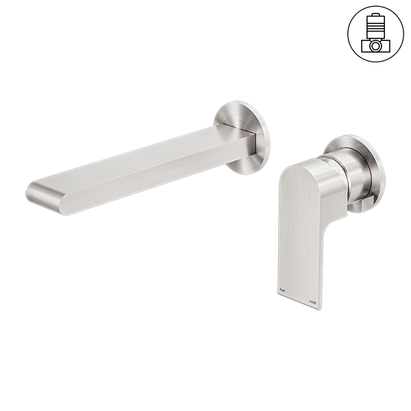 Nero Bianca Wall Basin/Bath Mixer Separate Back Plate