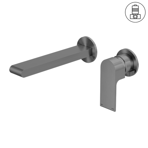 Nero Bianca Wall Basin/Bath Mixer Separate Back Plate