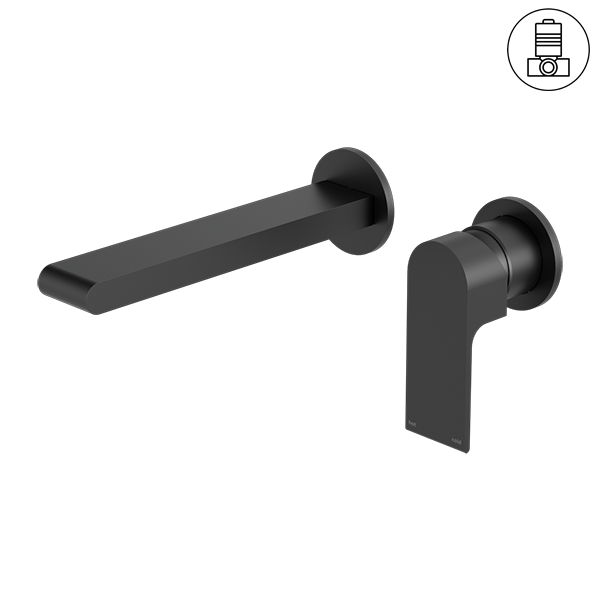 Nero Bianca Wall Basin/Bath Mixer Separate Back Plate