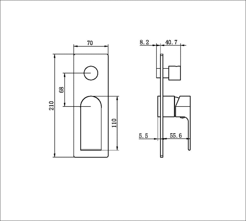 Bianca Shower Mixer with Divertor Trim Kits Only