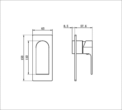 Nero Bianca Shower Mixer Trim Kits Only