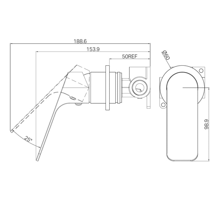 Nero Bianca Care Shower Mixer Plate