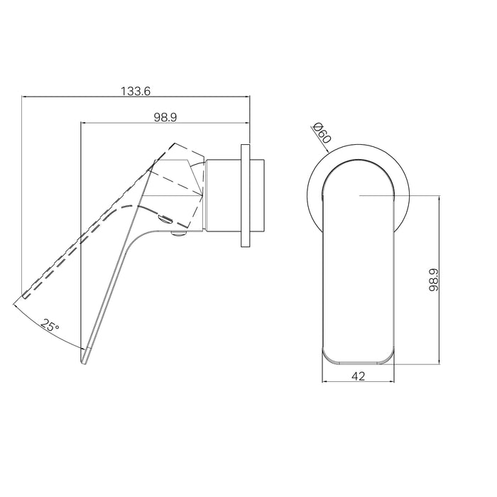 Nero Bianca Care Shower Mixer Plate Trim Kits