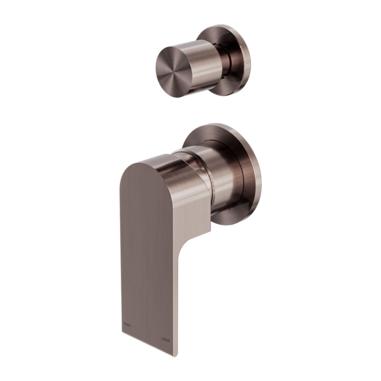 Nero Bianca Shower Mixer With Divertor Separate Back Plate