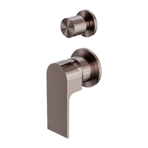 Nero Bianca Shower Mixer With Divertor Separate Back Plate