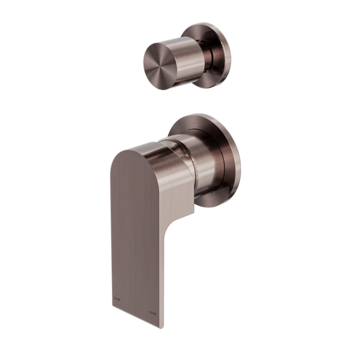 Nero Bianca Shower Mixer With Divertor Separate Back Plate