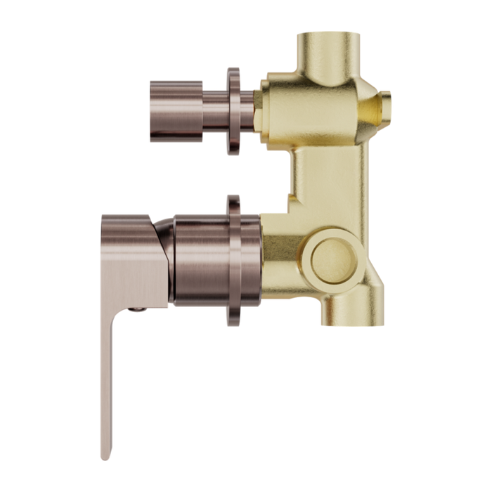 Nero Bianca Shower Mixer With Divertor Separate Back Plate