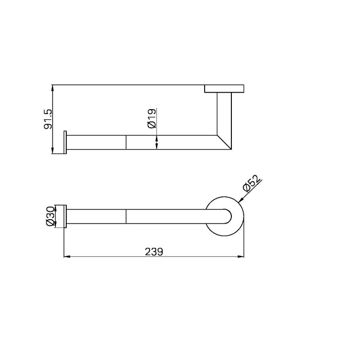 Nero Dolce Hand Towel Rail