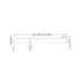 Nero Square Ceiling Arm 600mm Length