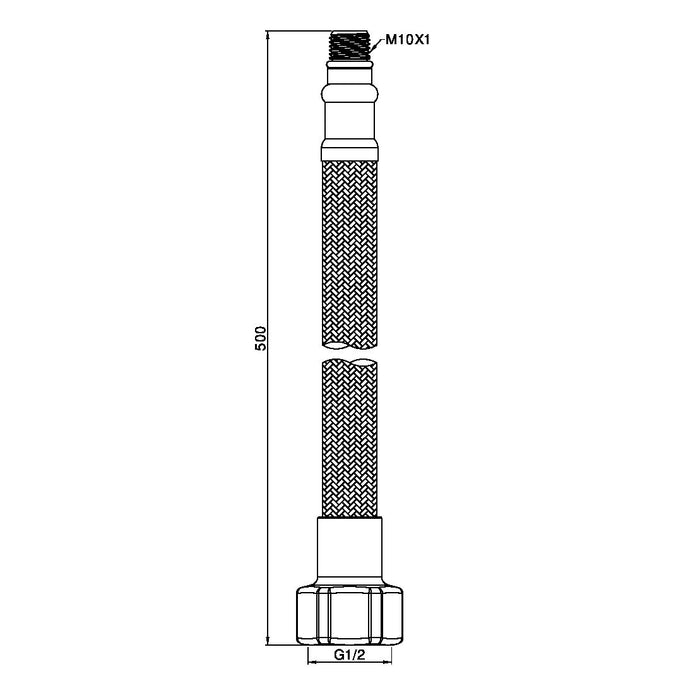 Nero Premium Flexible Mixer Tap Hose Pair