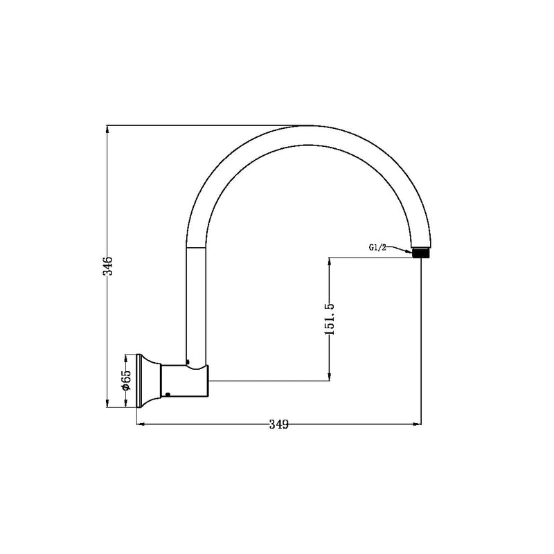 Nero York Shower Arm