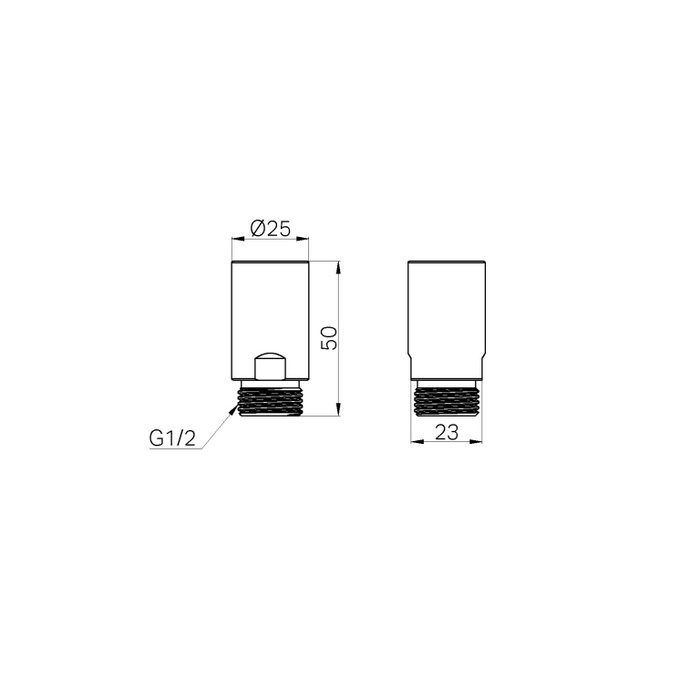 Nero Dual Check Valve Male X Female G1/2