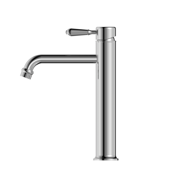 Nero York Straight Tall Basin Mixer with Metal Lever