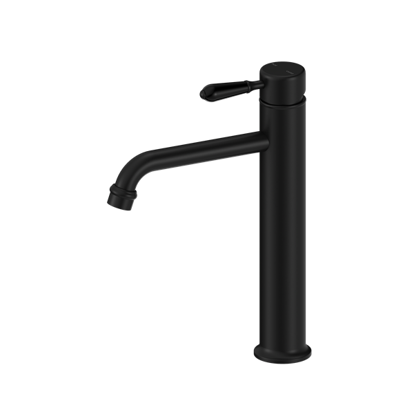 Nero York Straight Tall Basin Mixer with Metal Lever