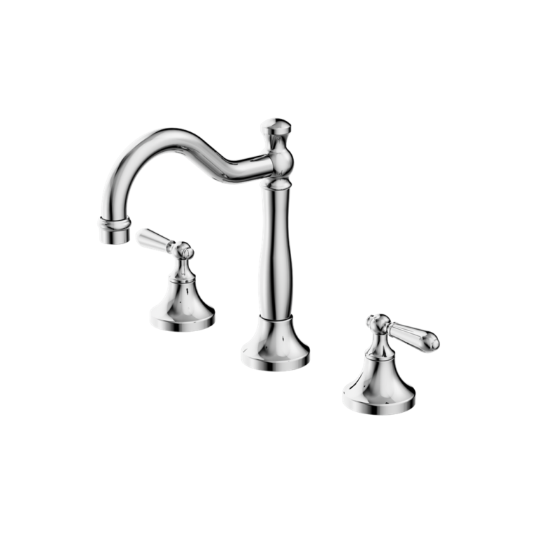 Nero York Basin Set with Metal Lever