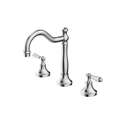 Nero York Basin Set with Metal Lever
