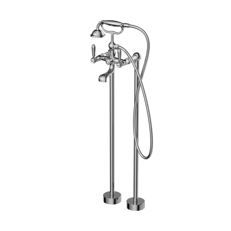 Nero York Freestanding Bath Set with Metal Hand Shower