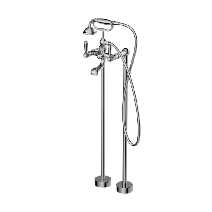 Nero York Freestanding Bath Set with Metal Hand Shower