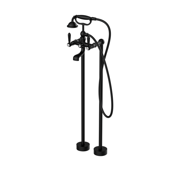 Nero York Freestanding Bath Set with Metal Hand Shower