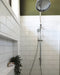 Nero York Twin Shower with White Porcelain Hand Shower