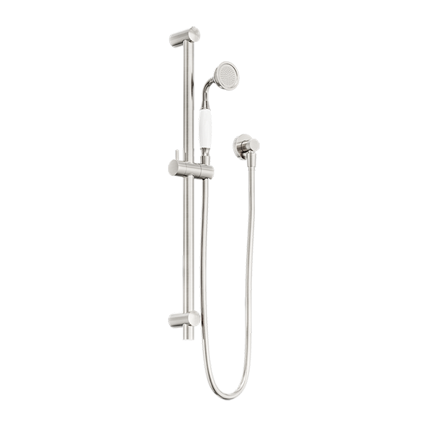 Nero York Shower Rail with White Porcelain Hand Shower