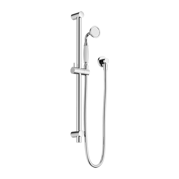 Nero York Shower Rail with White Porcelain Hand Shower