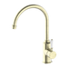 Nero York Kitchen Mixer Gooseneck Spout with White Porcelain Lever