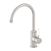 Nero York Kitchen Mixer Gooseneck Spout with White Porcelain Lever